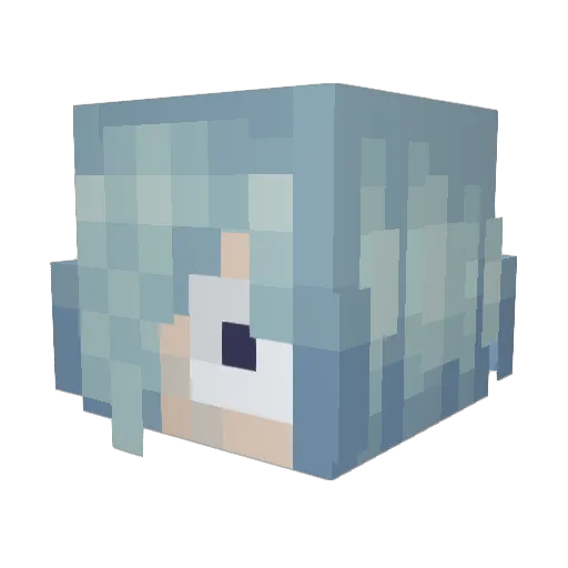 everlonging Minecraft avatar head, 3D render