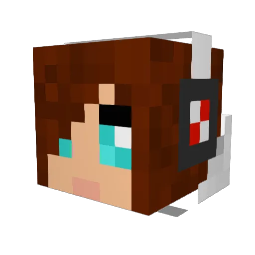 evermovn Minecraft avatar head, 3D render