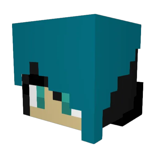 evermyst Minecraft avatar head, 3D render