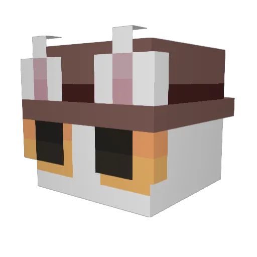 everydaiisy Minecraft avatar head, 3D render