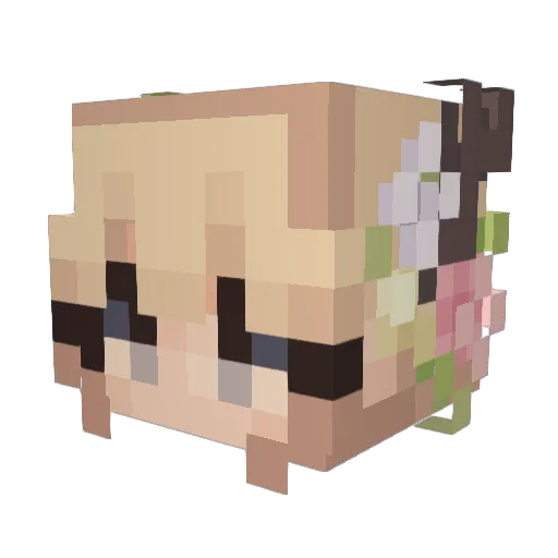 evevg_ Minecraft avatar head, 3D render