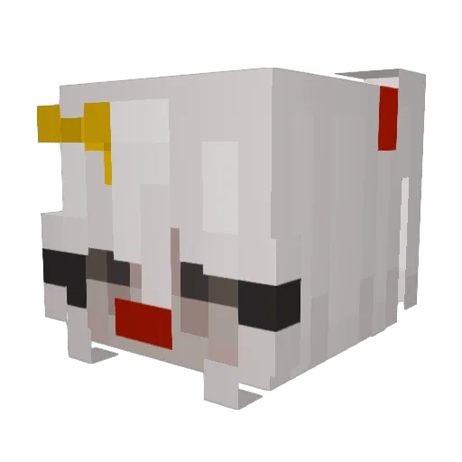 evevv Minecraft avatar head, 3D render