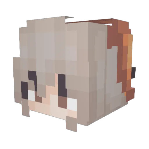 evie__ Minecraft avatar head, 3D render