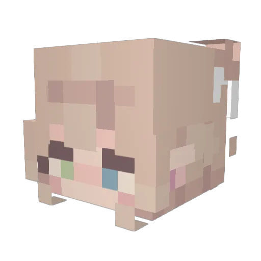 eviegracem Minecraft avatar head, 3D render
