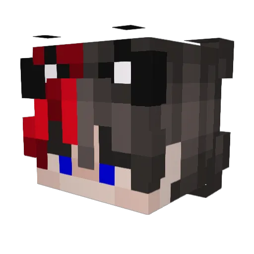 eviemai Minecraft avatar head, 3D render