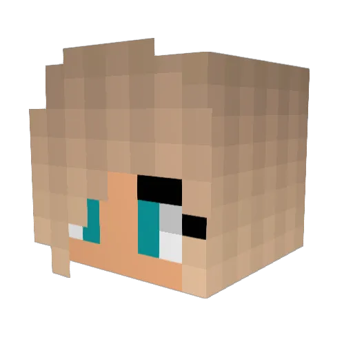 eviexo1 Minecraft avatar head, 3D render