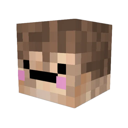 evify Minecraft avatar head, 3D render