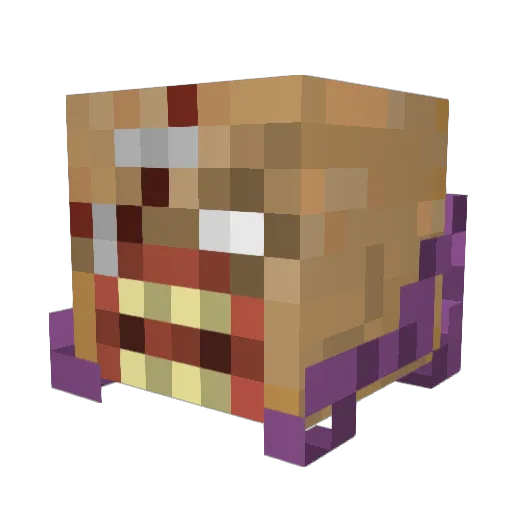eviibii Minecraft avatar head, 3D render