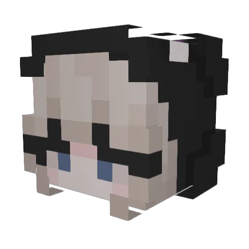 evikatt Minecraft avatar head, 3D render