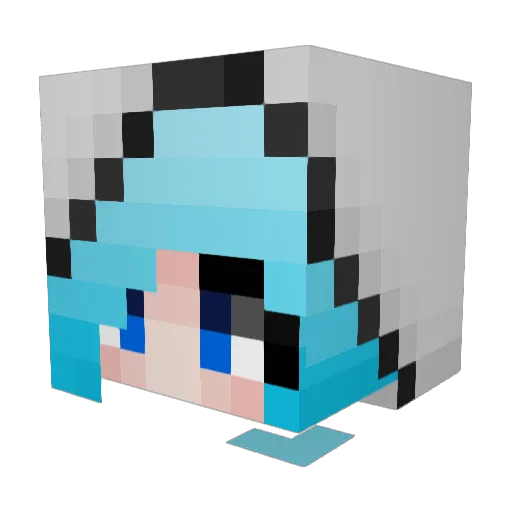 evil_nut Minecraft avatar head, 3D render