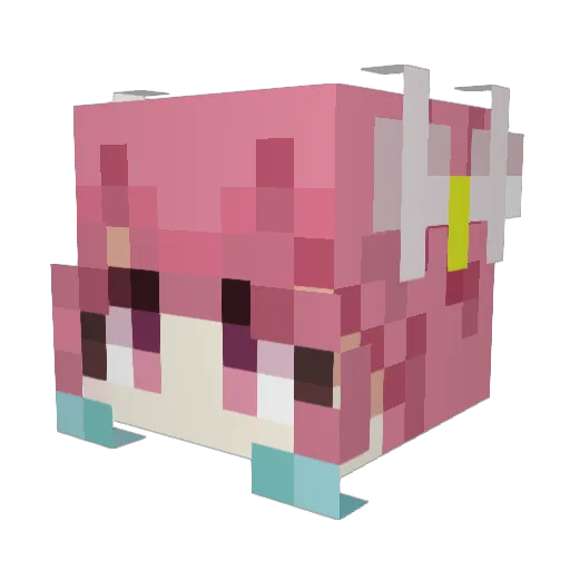 evilfan Minecraft avatar head, 3D render
