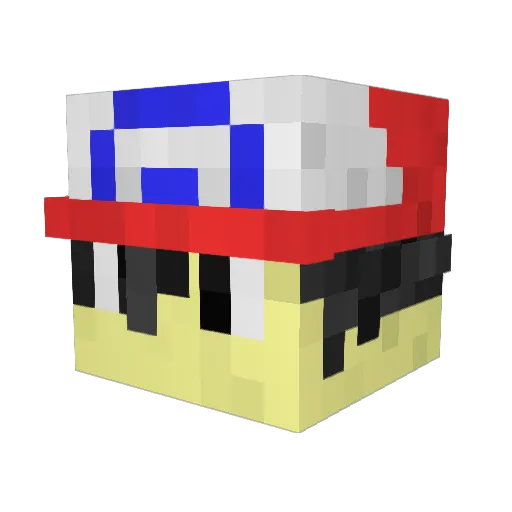 evilmadmax Minecraft avatar head, 3D render