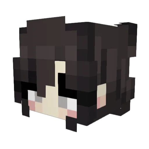 evilmayx Minecraft avatar head, 3D render