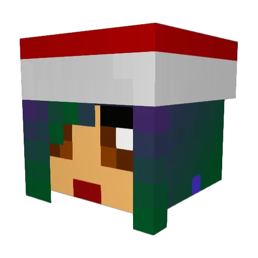 evilmusketeer Minecraft avatar head, 3D render
