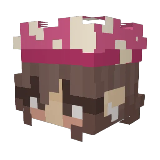 evilpecans Minecraft avatar head, 3D render