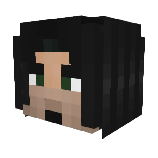 evilpizzaman Minecraft avatar head, 3D render
