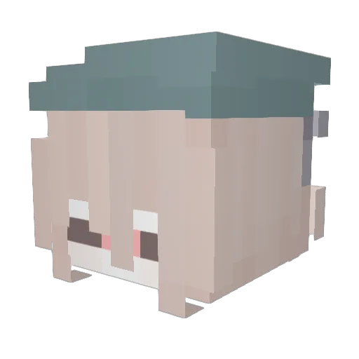 evilsharp Minecraft avatar head, 3D render