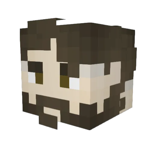 evilsnek Minecraft avatar head, 3D render
