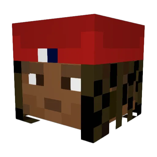 eviltwiiin Minecraft avatar head, 3D render