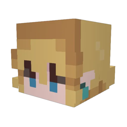 eviluz Minecraft avatar head, 3D render