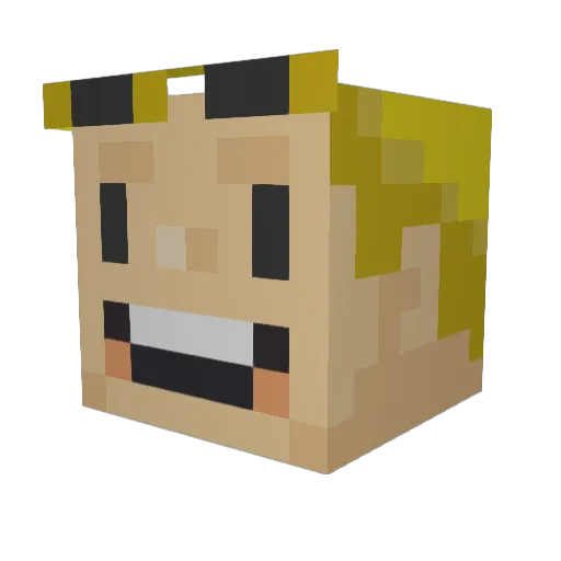 evisumaru Minecraft avatar head, 3D render