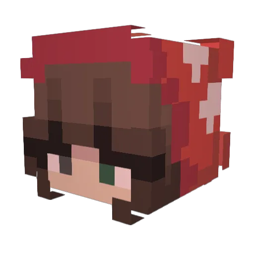 eviwevi Minecraft avatar head, 3D render