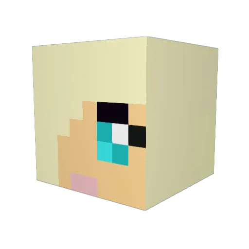 eviy Minecraft avatar head, 3D render