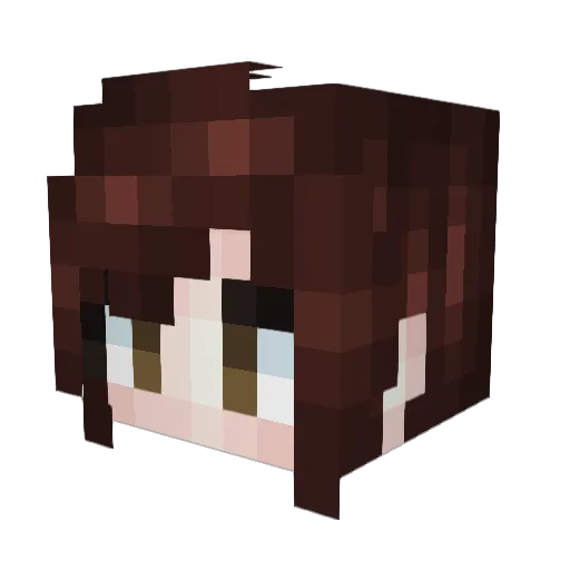 evlover Minecraft avatar head, 3D render
