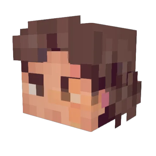 evlvld Minecraft avatar head, 3D render
