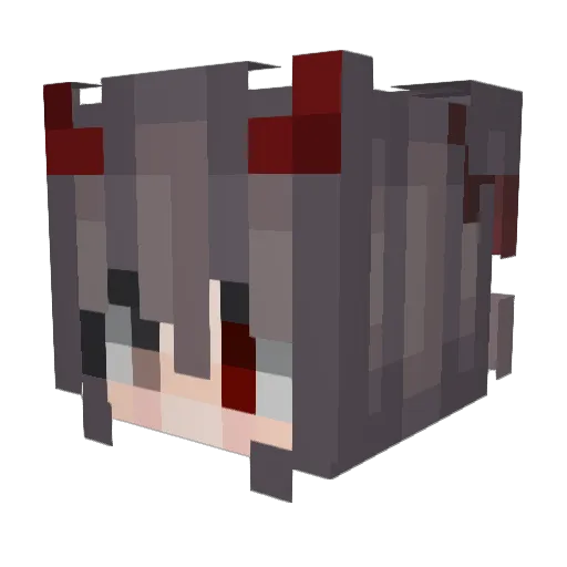 evmoo Minecraft avatar head, 3D render