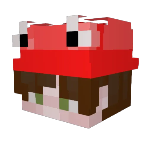 evnou Minecraft avatar head, 3D render