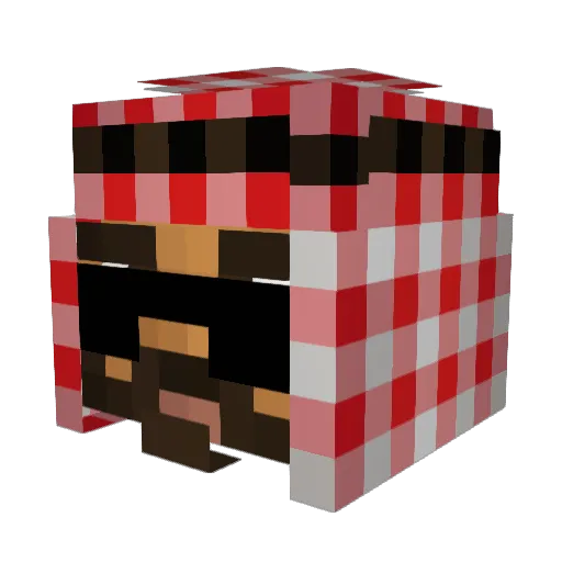evoelker Minecraft avatar head, 3D render