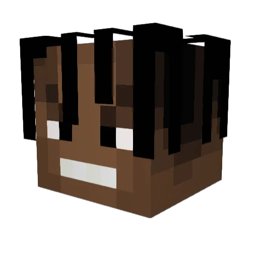 evoiwnl Minecraft avatar head, 3D render
