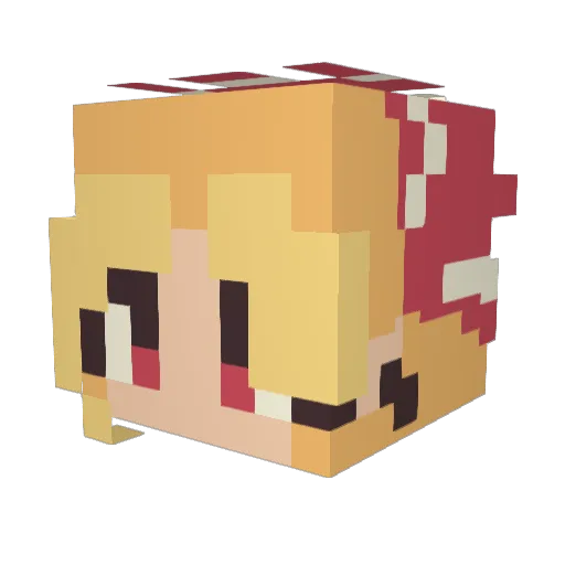 evolinez Minecraft avatar head, 3D render