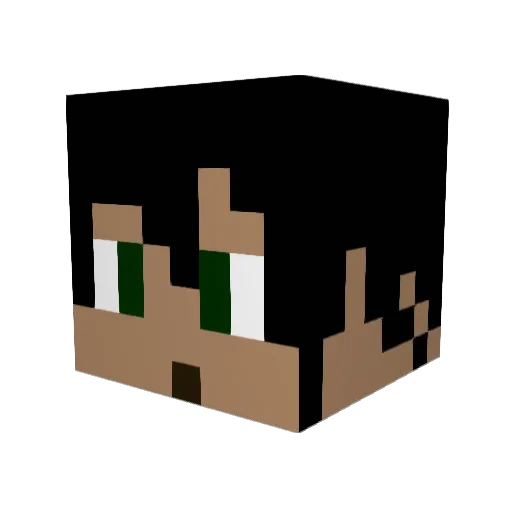 evolutiongm Minecraft avatar head, 3D render