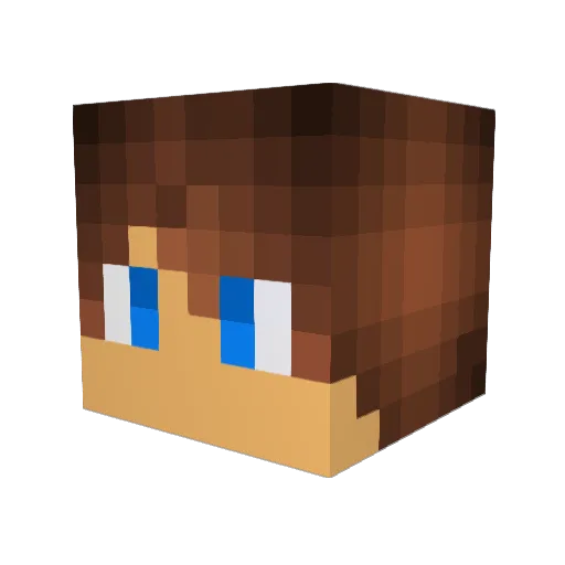 evolvx Minecraft avatar head, 3D render