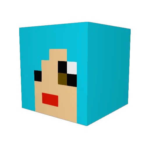 evpenguin Minecraft avatar head, 3D render
