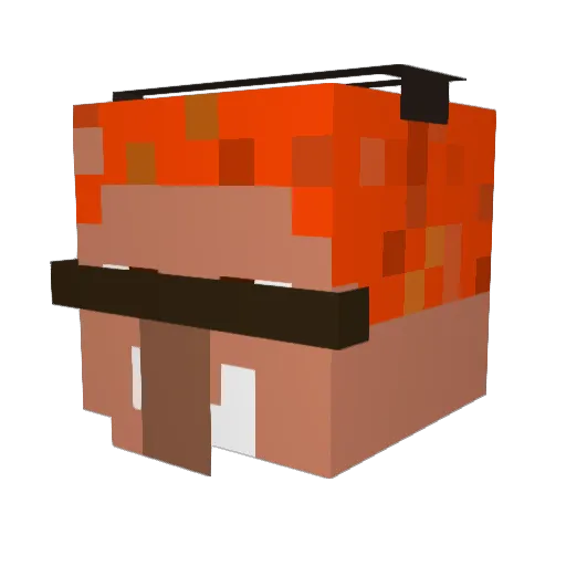 evsne Minecraft avatar head, 3D render