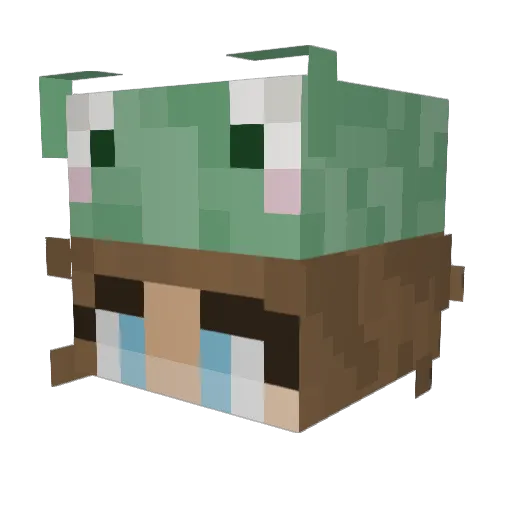 evsofi Minecraft avatar head, 3D render