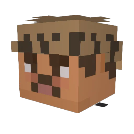 evsoulja Minecraft avatar head, 3D render