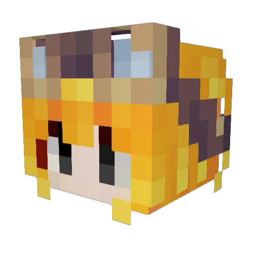 evvls Minecraft avatar head, 3D render
