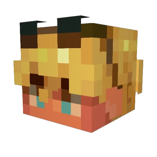 evvo0 Minecraft avatar head, 3D render