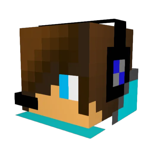 evvolo Minecraft avatar head, 3D render