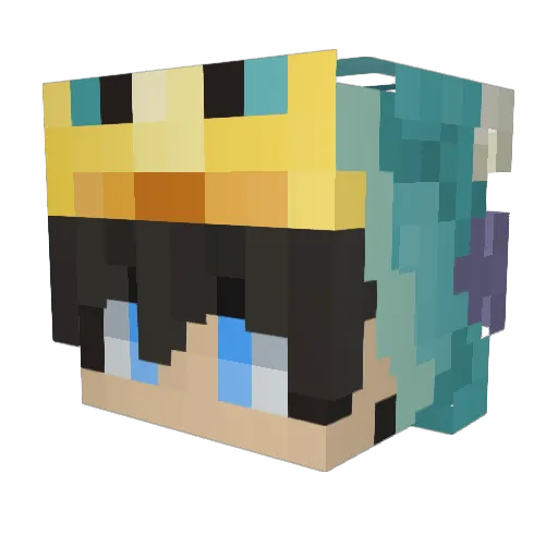 evwer Minecraft avatar head, 3D render