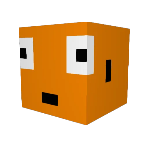 evygoudvis Minecraft avatar head, 3D render