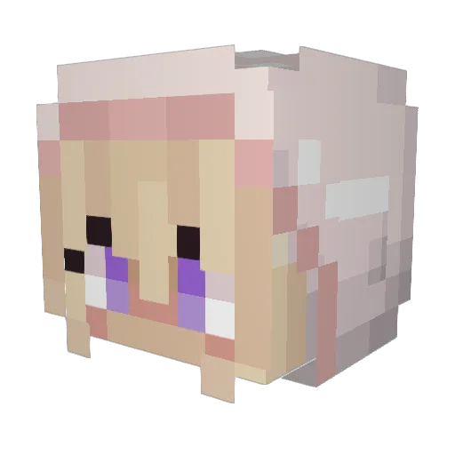 evylolz Minecraft avatar head, 3D render