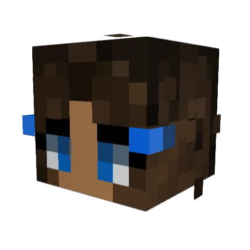 evypevy Minecraft avatar head, 3D render