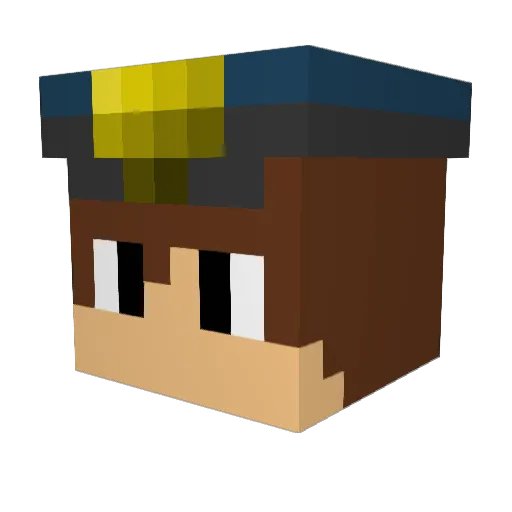 evzhcl Minecraft avatar head, 3D render