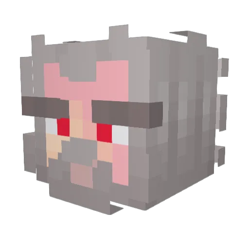 ew0lff Minecraft avatar head, 3D render