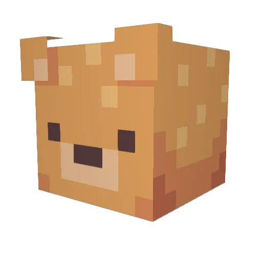 ew_buntu Minecraft avatar head, 3D render